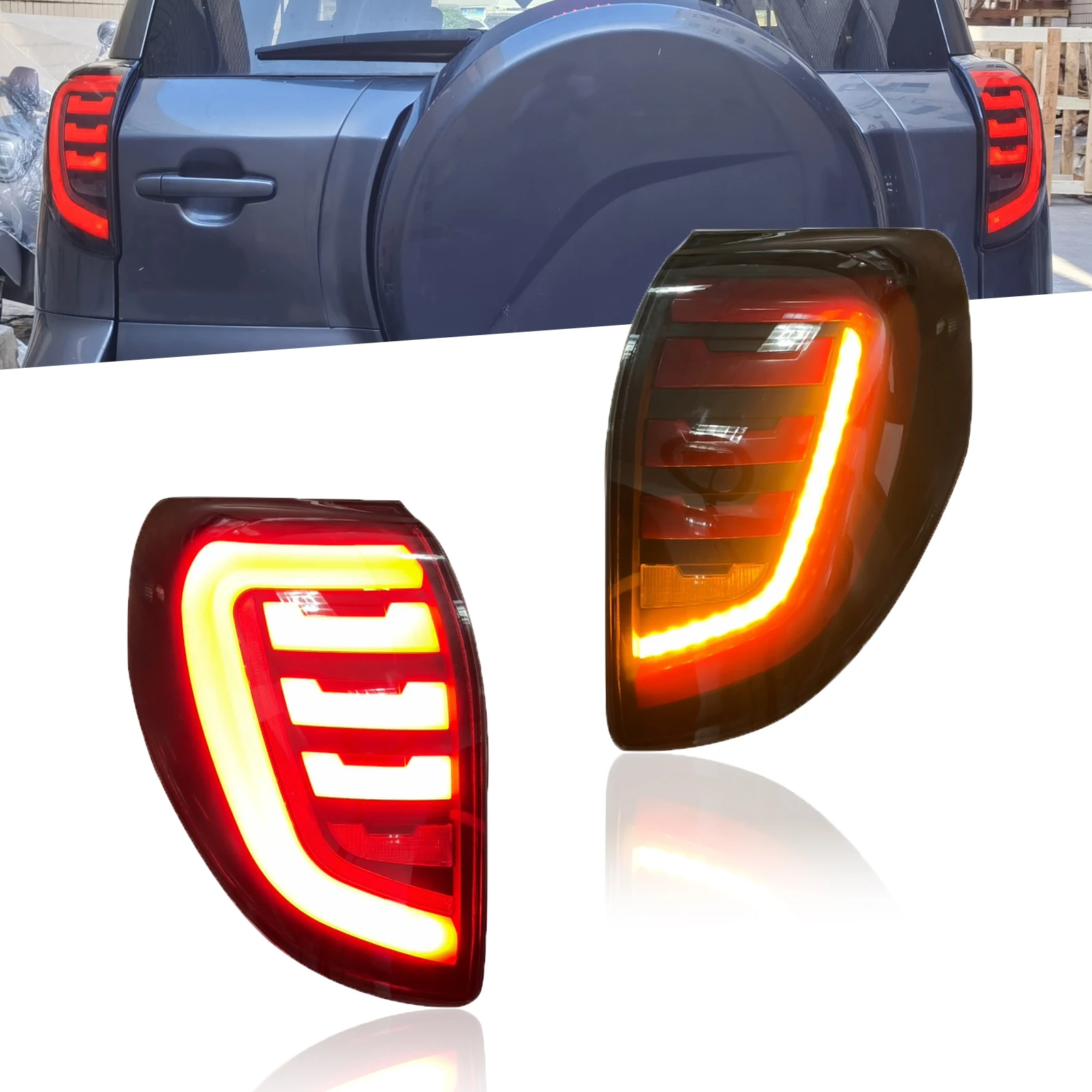 

HOSI rav4 accessories Car Taillights Led Tail Lamp rear Light For Toyota RAV4 2009-2012 Taillamps autoparts