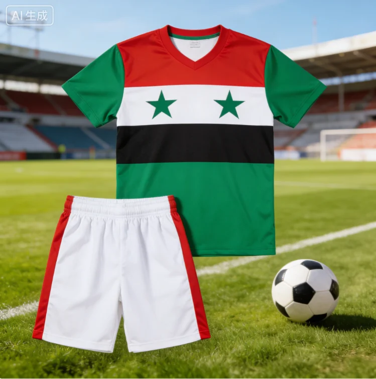 

2026 New Fashionable Best-selling Syrian Jersey Men's Set Y2K Oversized Training Fitness Quick-dry T-shirt + Shorts 2-piece Set