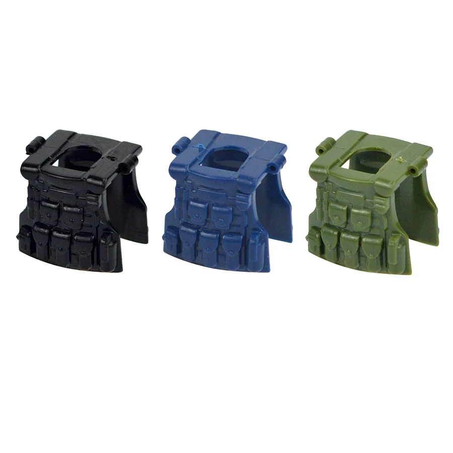 NEW Military Accessories Figures Soldier Helmet Weapons Backpack Armor Vest Plastic Building Blocks Cloak Weapon Army Brick Toy