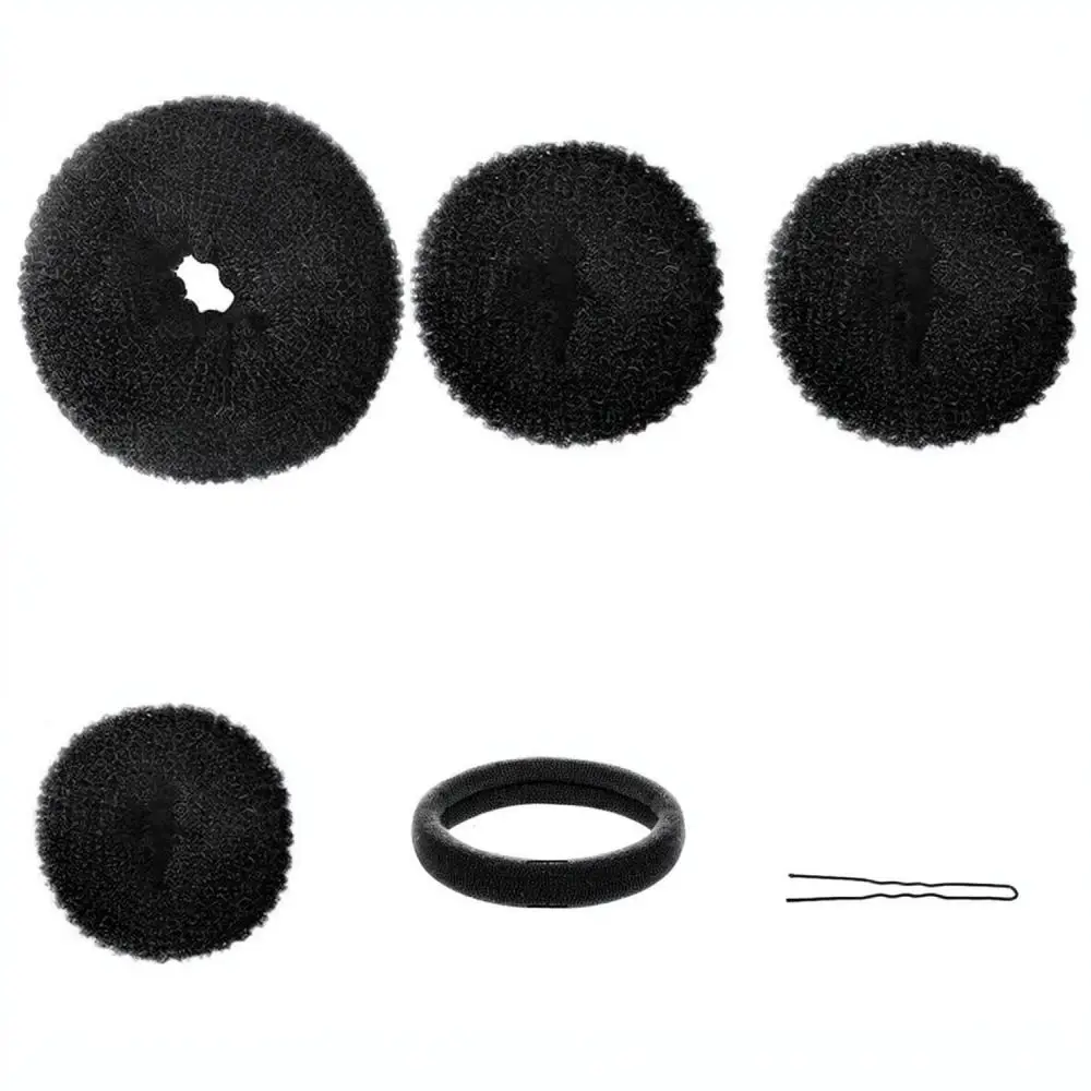 Flexible Hair Donut Bun Maker Sponge Tool Kit For Elegant Updo Hairstyles Daily Office Commuter Fashion Accessories
