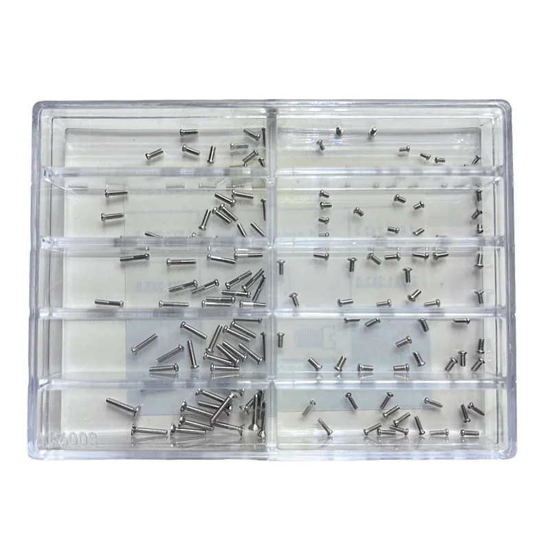 1 صندوق أجزاء الساعة 304 مسامير برأس مسطح من الفولاذ المقاوم للصدأ غطاء خلفي للساعة غطاء سفلي مسامير صغيرة مبيعات بالجملة