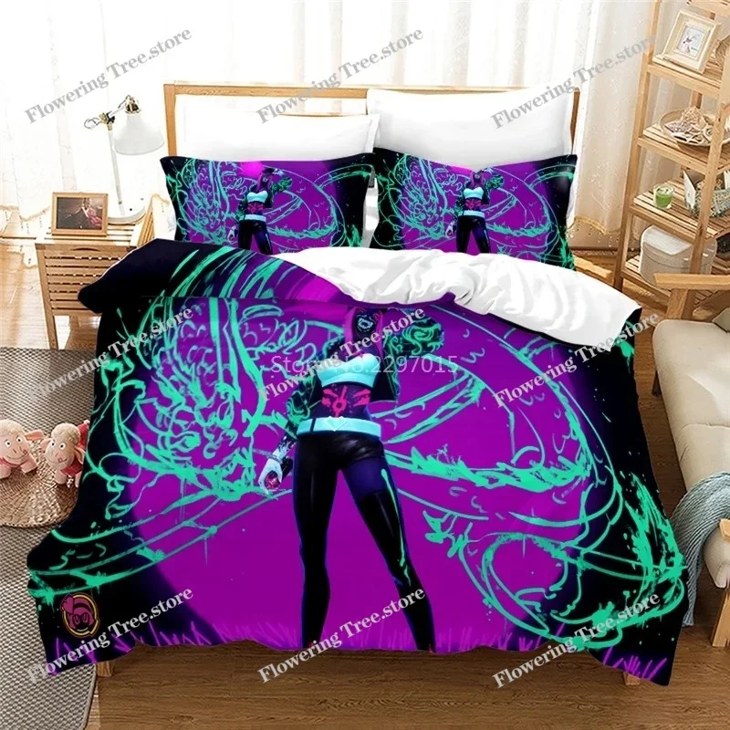 

Neon Rider Drives Sport Cars Printed Bedding Set Duvet Cover Set Pillowcase Twin Full Queen King Bedclothes Home Textile