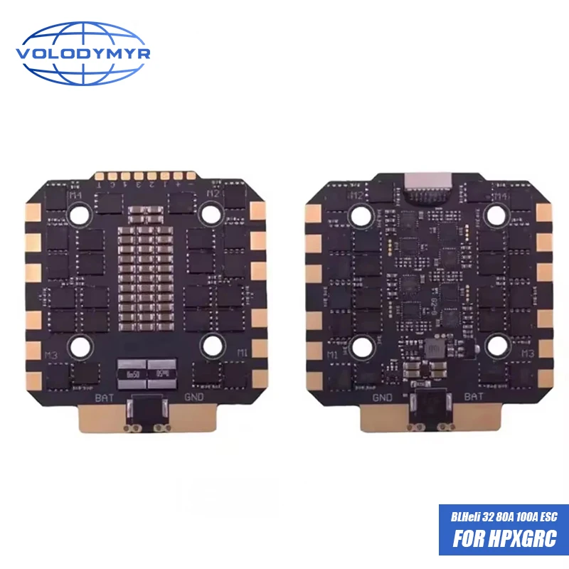 VOLODYMYR for HPXGRC 80A 100A BLHeli_32 32Bit ESC 3-8S 30.5x30.5mm Electronic Speed Controller FPV Racing Drone Quadcopter RC