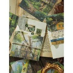 Yi Niao Retro Materiaal Boek Geheime Fantasy Serie Fantasy Landschap Hand Accountdiydecoratief Basismateriaal Sticker