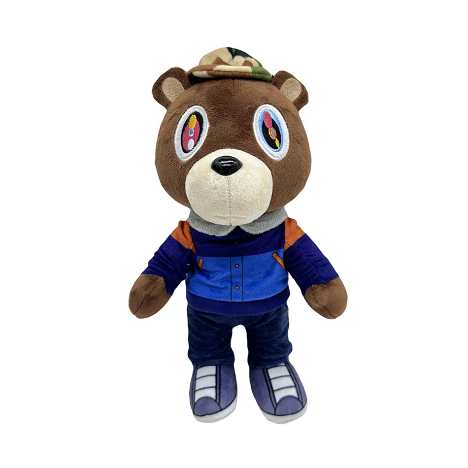 26-30cm Kanye Teddy Bear PlushToy Kanye West Cartoon Bear Dolls Stuffed Soft Toy Christmas Birthday Gift For Children