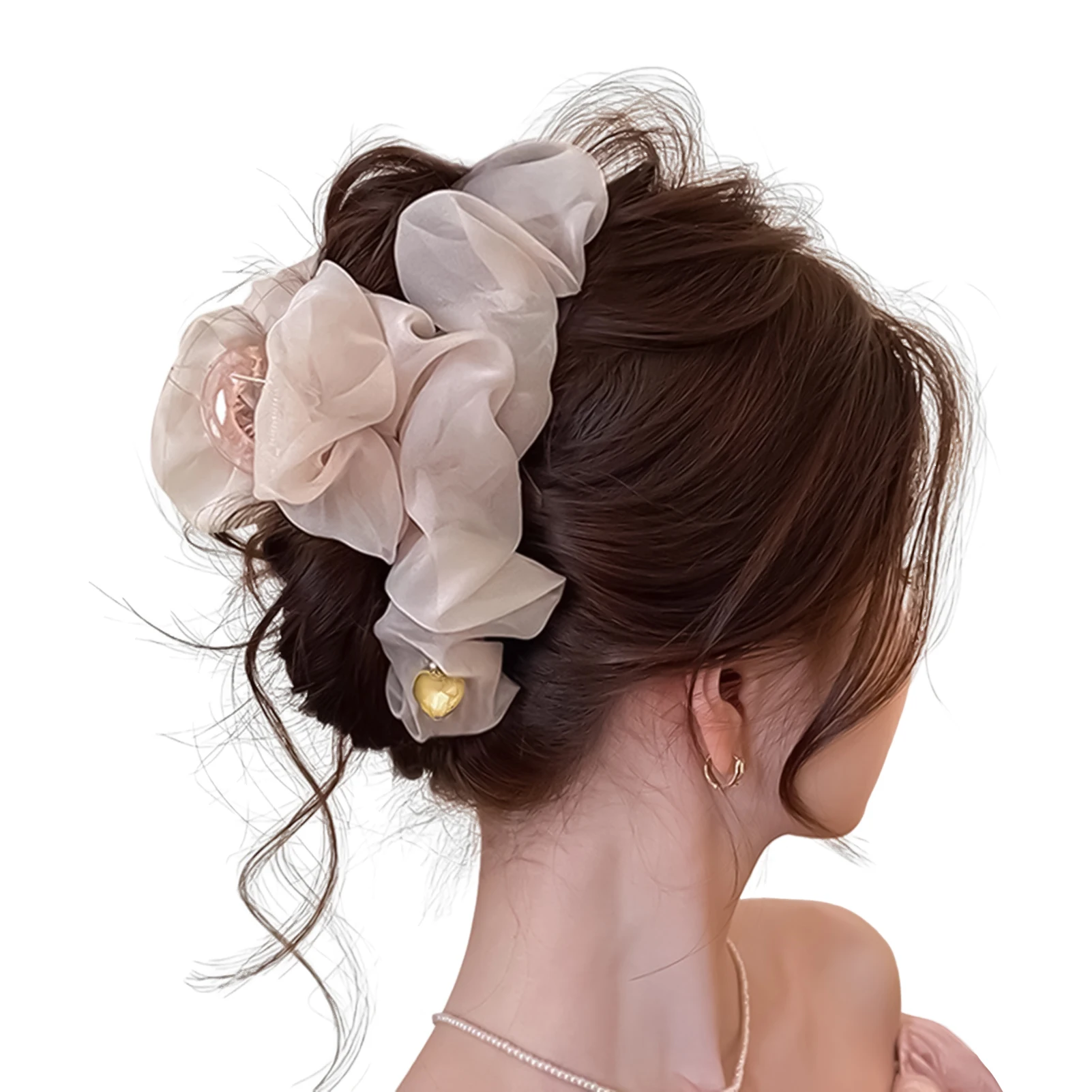 Große Haarklammern aus Netzstoff für Damen, starker Halt und rutschfest, modische Haarspangen als Geschenk für Feiertage und Geburtstage – Detail 6