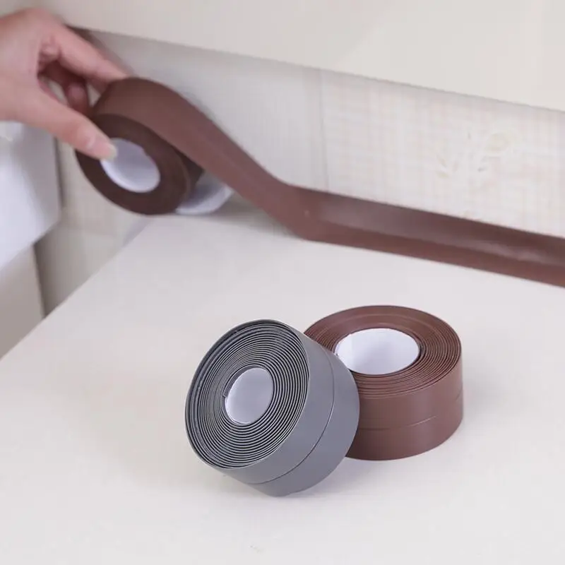 Kitchen Sink Countertop Waterproof Sticker Anti-mold Sealing Strip Tape Wall Bathroom Toilet Gap Self-adhesive Seam Sticker