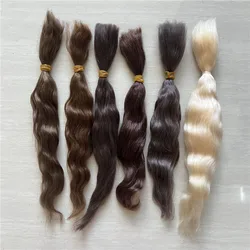 Latest Pure Mohair for Reborn Doll /BJD Doll Brown  Golden Tea Brown 6 Colors Doll Reborn Handrooted Mohair Doll Accessory