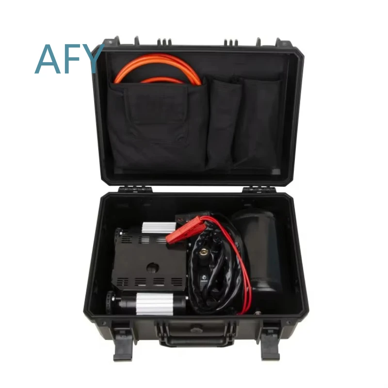 Portable 12V 24V Heavy Duty Air Compressor Pump for Car Truck SUV RV Bicycle Motorcycle Tires Inflator with Pressure Gauge