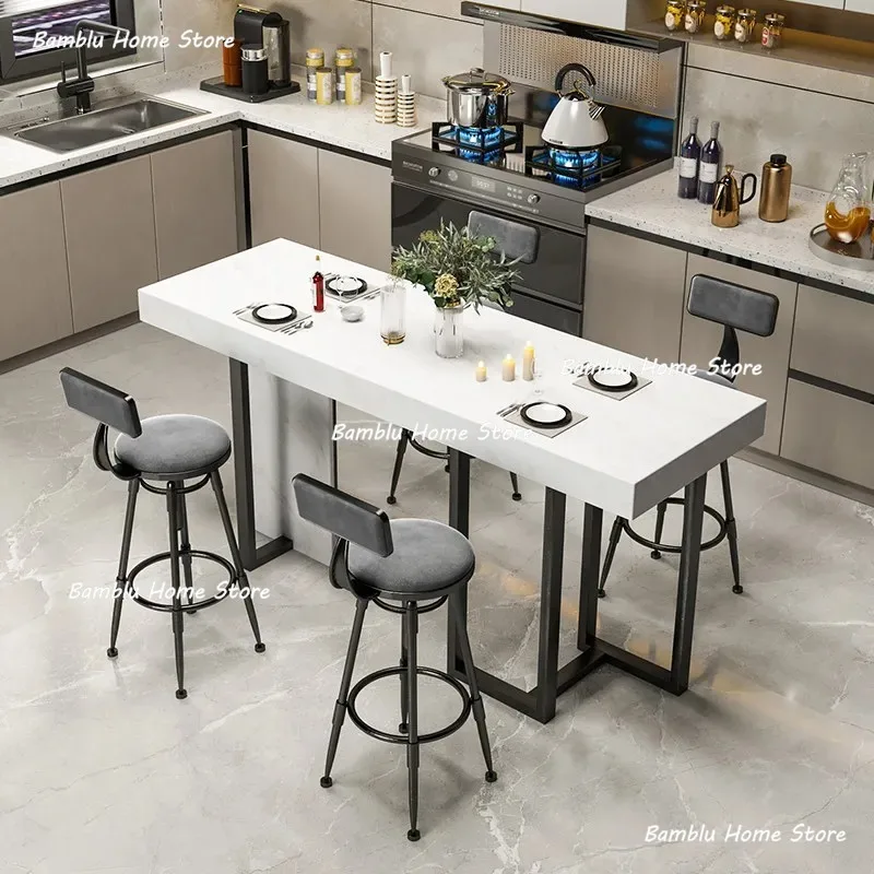 

Light Luxury Bar Tables Nordic Marble Simple Durable Bar Tables Modern Fashionable Household Furniture Mesa De Jantar YS40CC