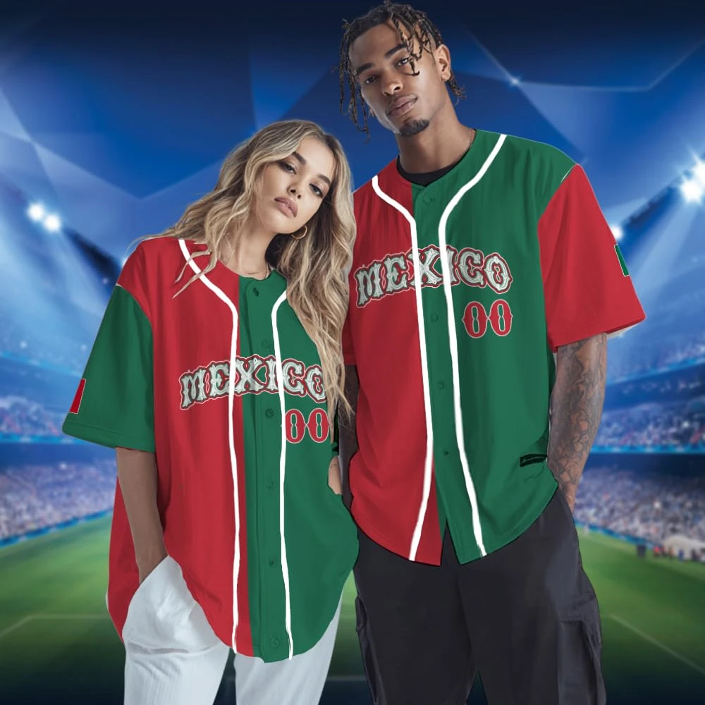 Hot Mexicaanse vlag honkbalshi - Summer Clothing Name recensie en prijs