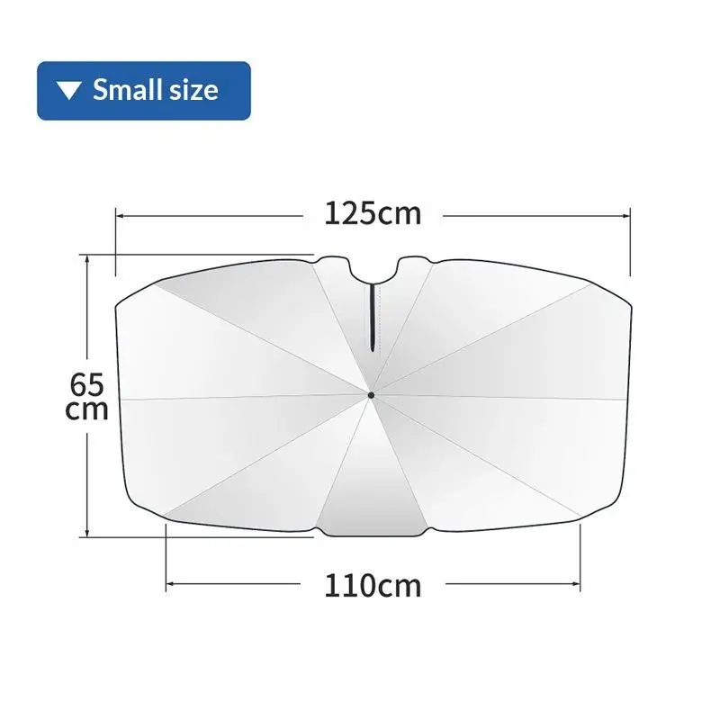 Car Windshield Sunshade Foldable Umbrella Front Window UV Block for All Weather Protection and Easy Fit