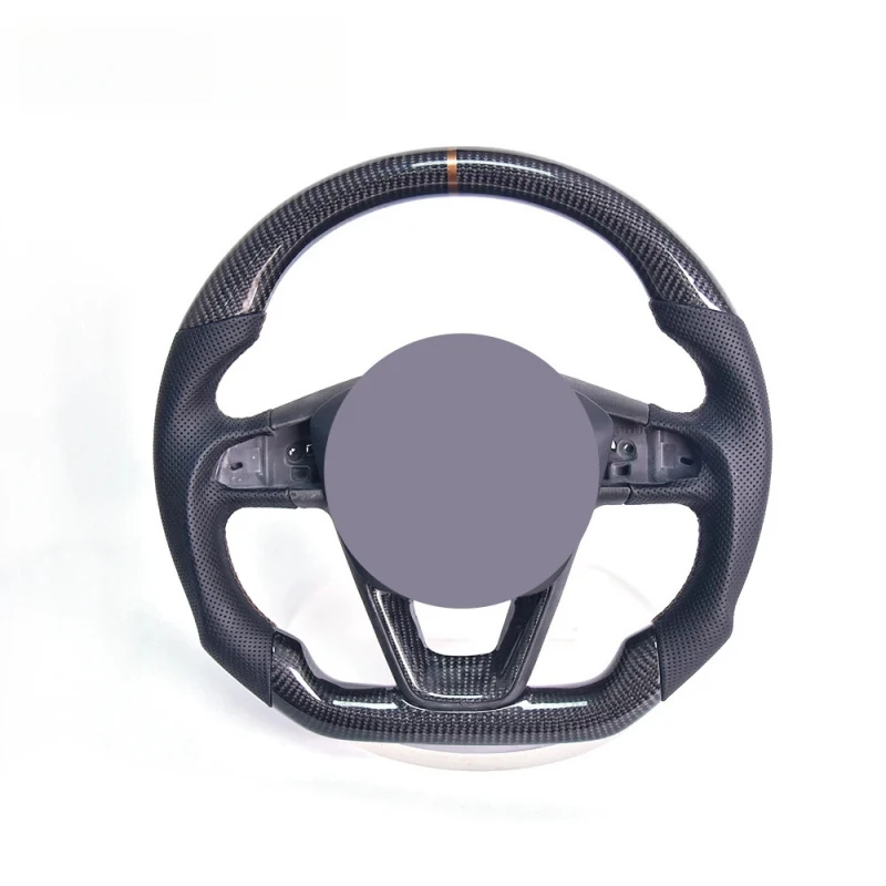 

Bestselling Forged Carbon Fiber Steering Wheel Perforated Leather Suede Custom Sport Style Auto Refit Accessory