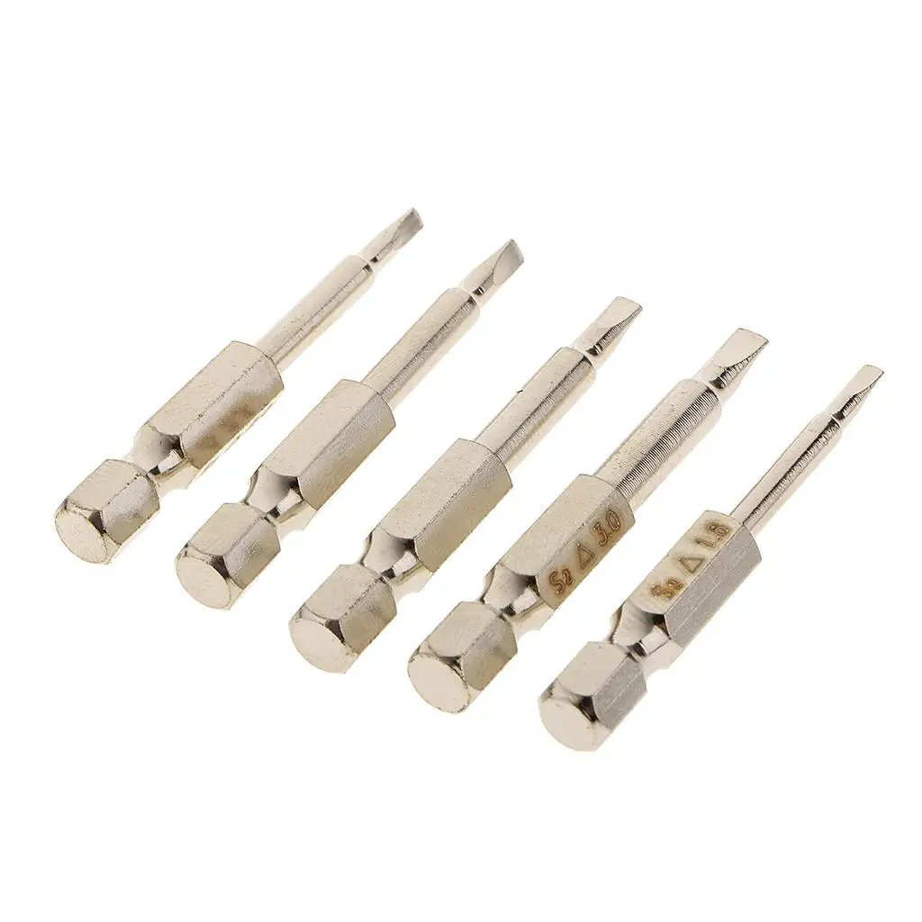 Magnetic Triangle Head Screwdriver Bits Tip Set S2 Steel 1/4'' Hex Shank Pack of 5