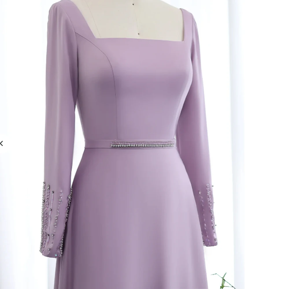 맞춤형 무도회 드레스, 레트로 절묘한 패션 저지, 술 주름 구슬 공, 스퀘어 넥 롱 드레스