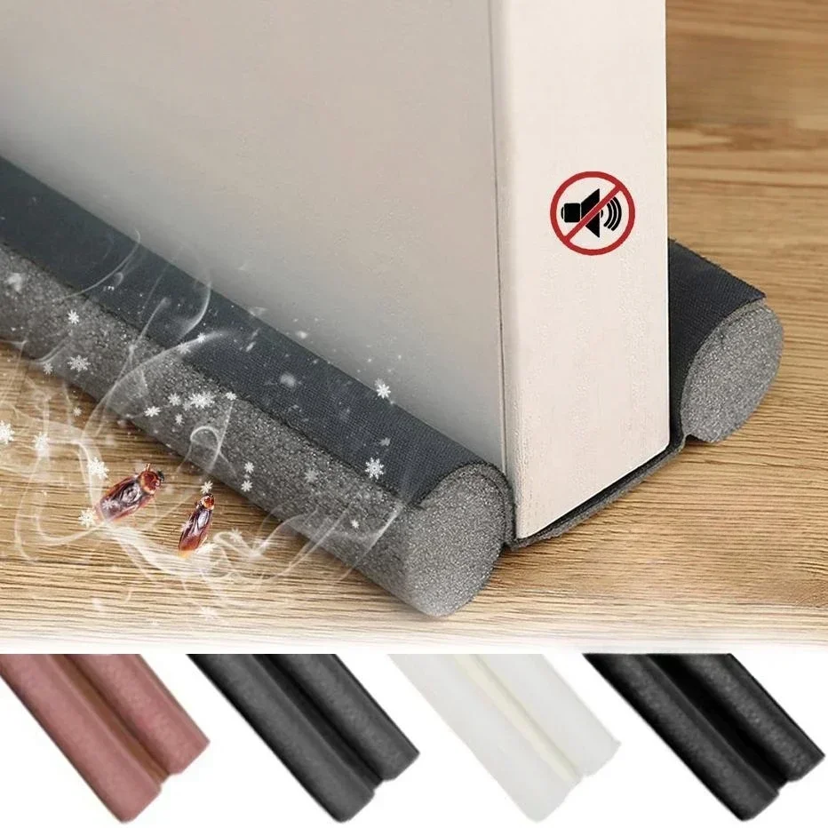 Adjustable Door Bottom Sealing Strip Under Door Draft Stopper Thicker Anti-Cold Gap Blocker Sealing Weather Strips 93cm