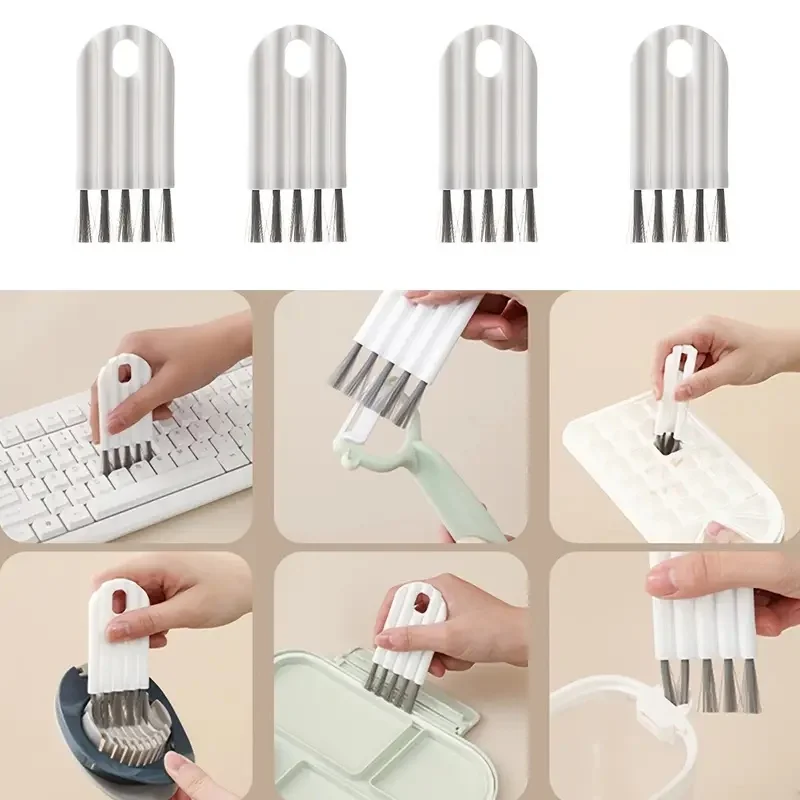 

Household Keyboard Cleaning Set Digital Device Decontamination Tool with Cup Cover Groove Gap Pointing Small Brush