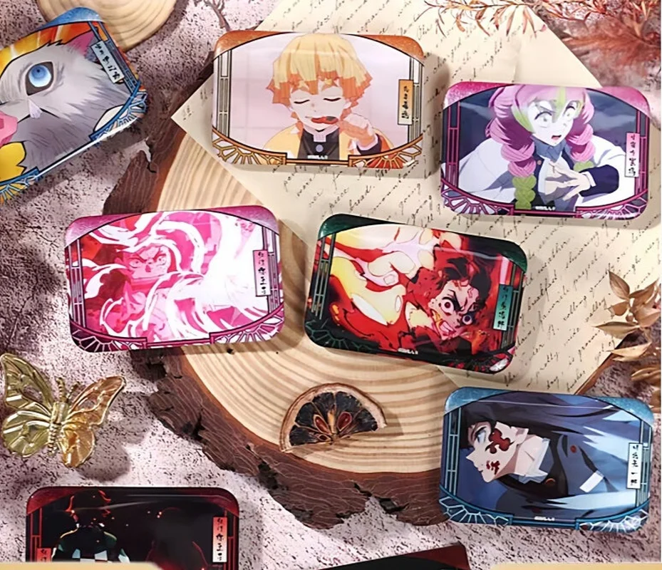 

Demon Slayer Badge Blind Box Muichiro Shinobu Kocho Kamado Nezuko Square Enamel Pin Collection Anime Peripheral Gifts Toys
