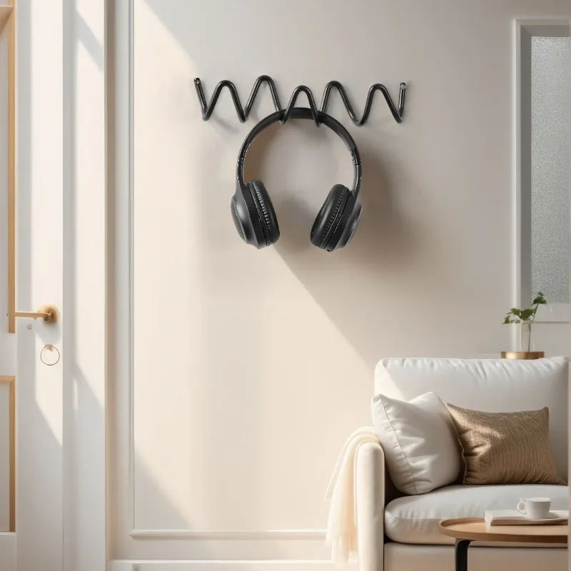Creative Wave-shaped Wall Hook Wall-mounted Installation Storage Rack Home Decorative Storage Rack Ideal for Entryway Bedroom