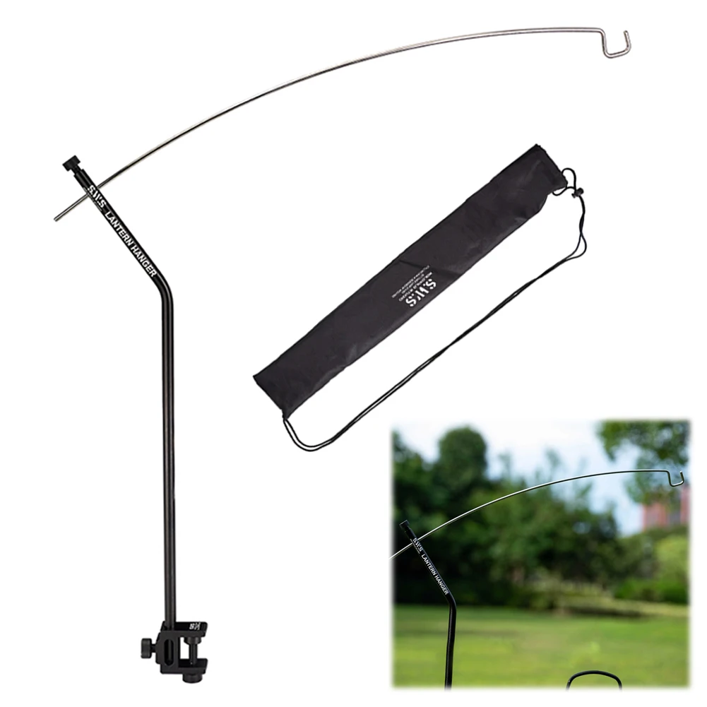 

Подвесная стойка для лампы IGT из алюминиевого сплава, портативный держатель для светильника, съемный изогнутый кронштейн для кемпинга и походов на природе