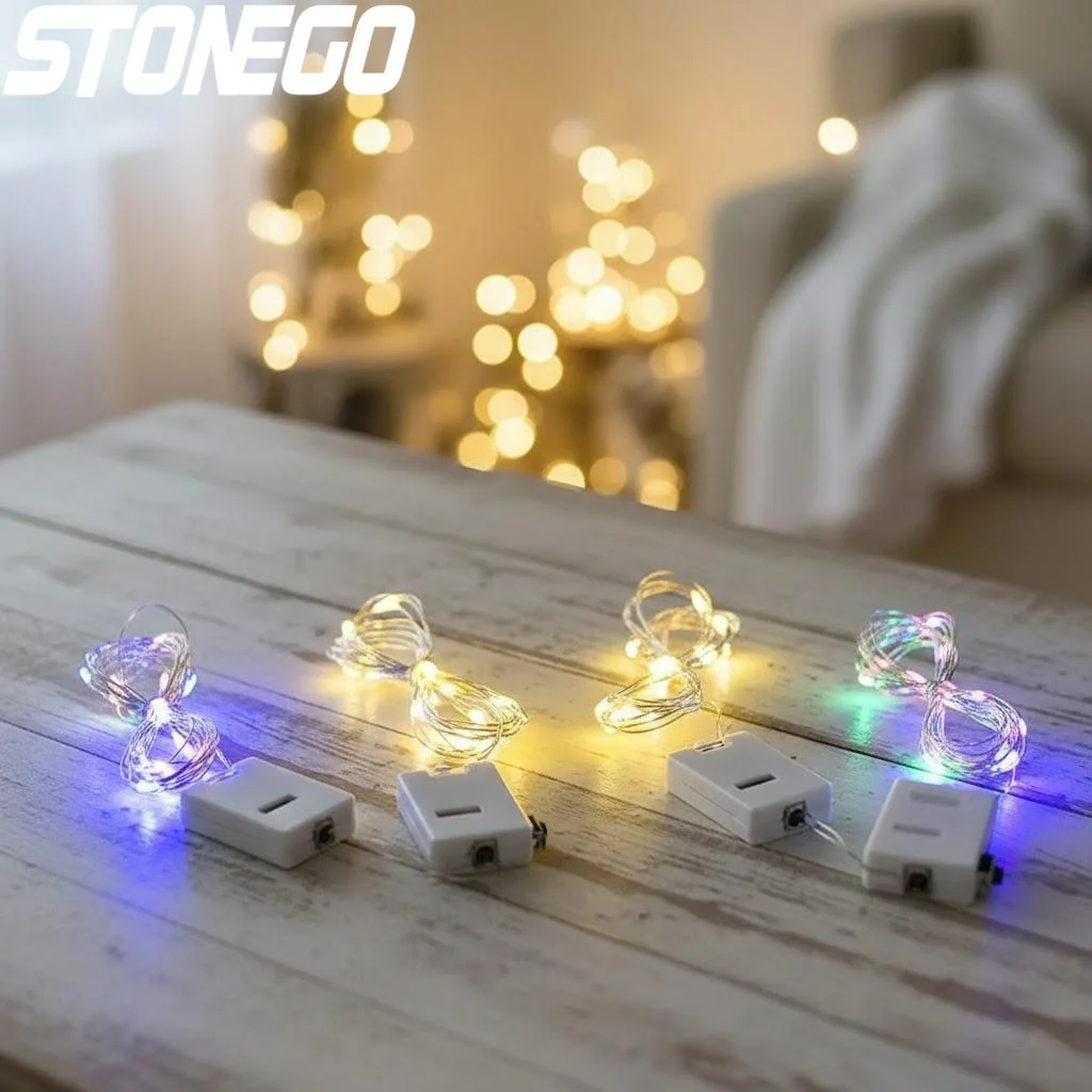 

Светодиодные гирлянды-нити 1М/2М для украшения цветочных композиций и тортов, атмосферное освещение, разноцветные уличные гирлянды, подарочные украшения