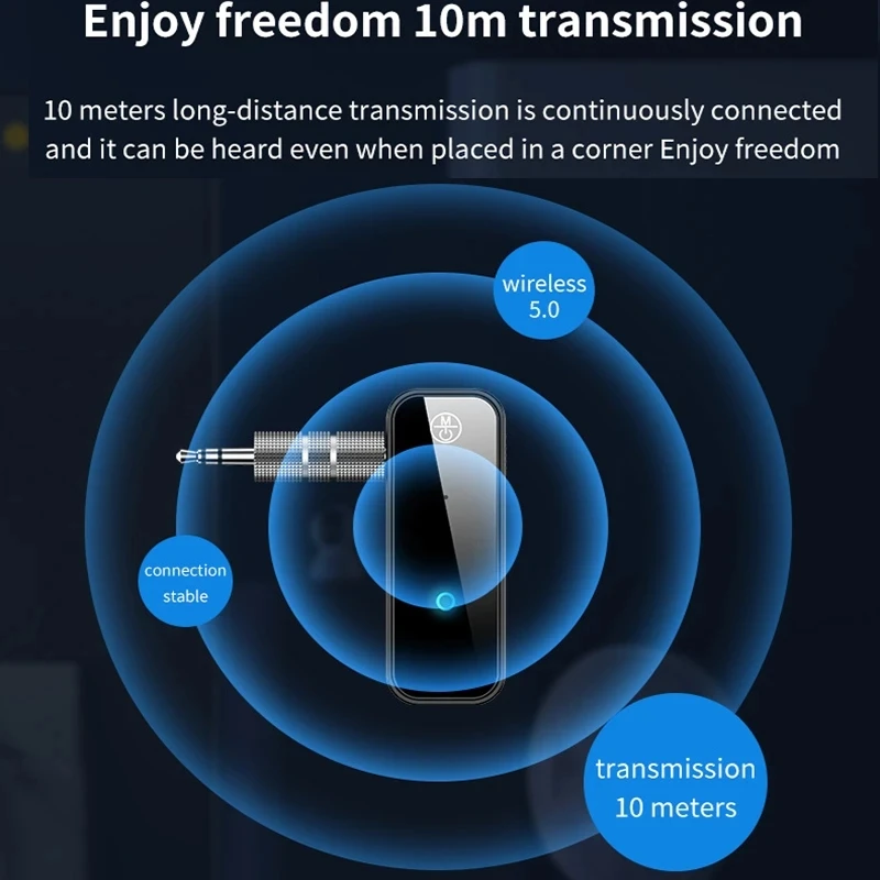 Bluetooth 5.0 Audio Receiver Transmitter Hansfree Call 3.5mm AUX Jack USB Dongle Stereo Music Wireless Adapter For TV PC Car Kit