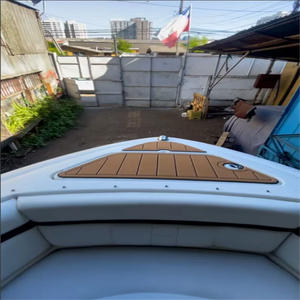 ل 2010 Sea Ray 270 SLX منصة السباحة قمرة القيادة وسادة قارب إيفا رغوة خشب الساج الكلمة حصيرة دعم لاصق SeaDek Gatorstep نمط الطابق #6