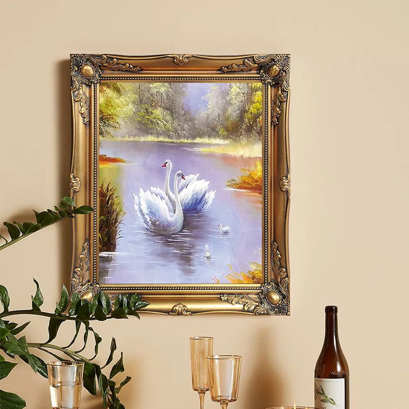 Wooden Customize Picture Frame Vintage Custom Nordic Picture Frame Painting Ornaments Porta Retrato Digital Home Decoration