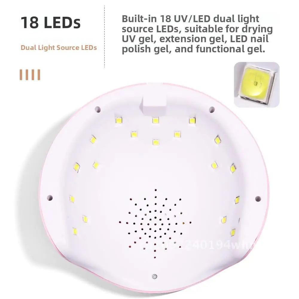 Professional S1 Nail Light Therapy Machine Quick-Drying LED Drying Lamp for Nail Making Induction Polishing Tool White 54W