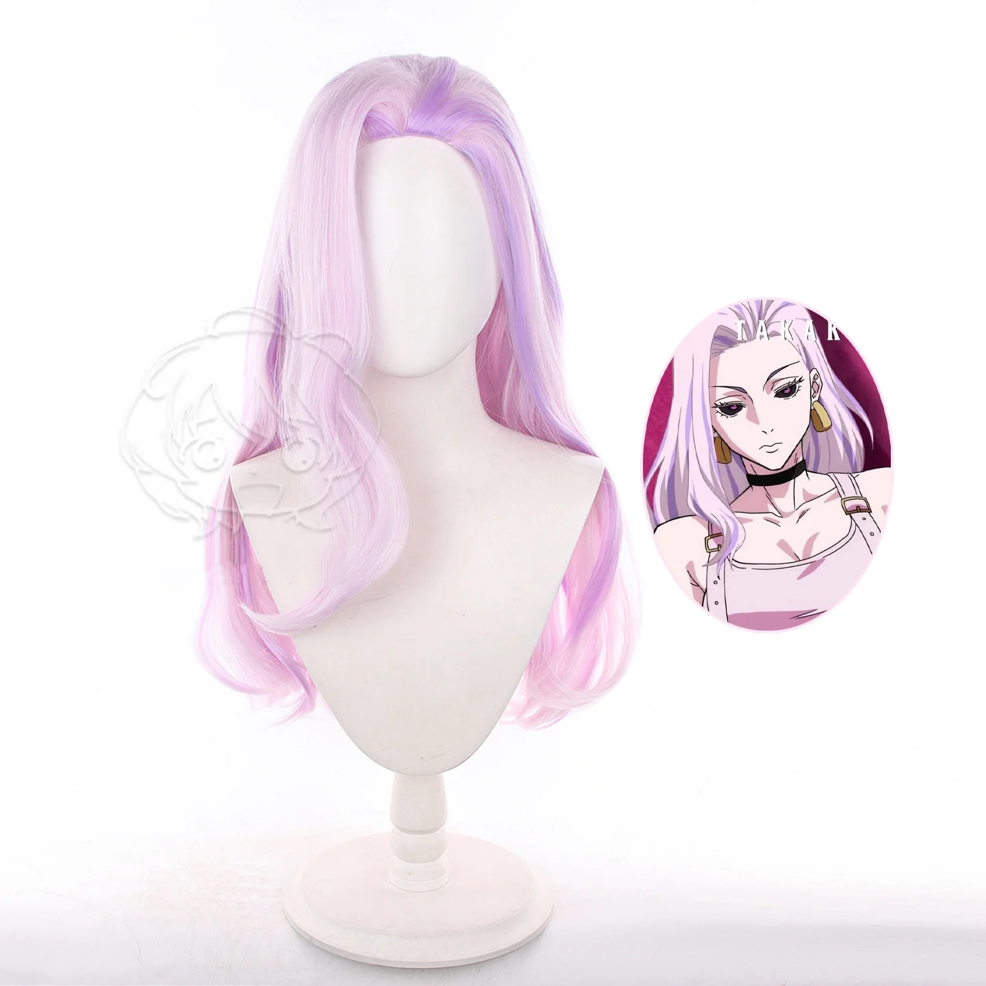 

65cm JJK Uro Takako Cosplay Wig Pink Purple Ombre Long Curly Synthetic Hair Comic Con Party Props Halloween Gothic Lolita Wigs