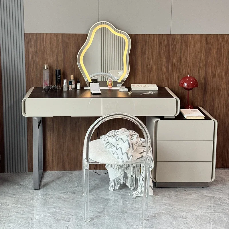 

Desk Gray Girls Vanity Tables Minimalist Adult Storage Large Vanity Tables Unique Luxury Nordic Schmink Tisch Home Furniture