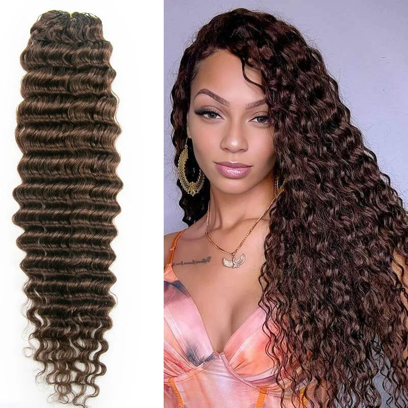 

Невидимые косы-косички Miracle Knots, шоколадно-коричневые, глубокая волна, для наращивания волос, предварительно разделенные, легкие, для плетения косичек