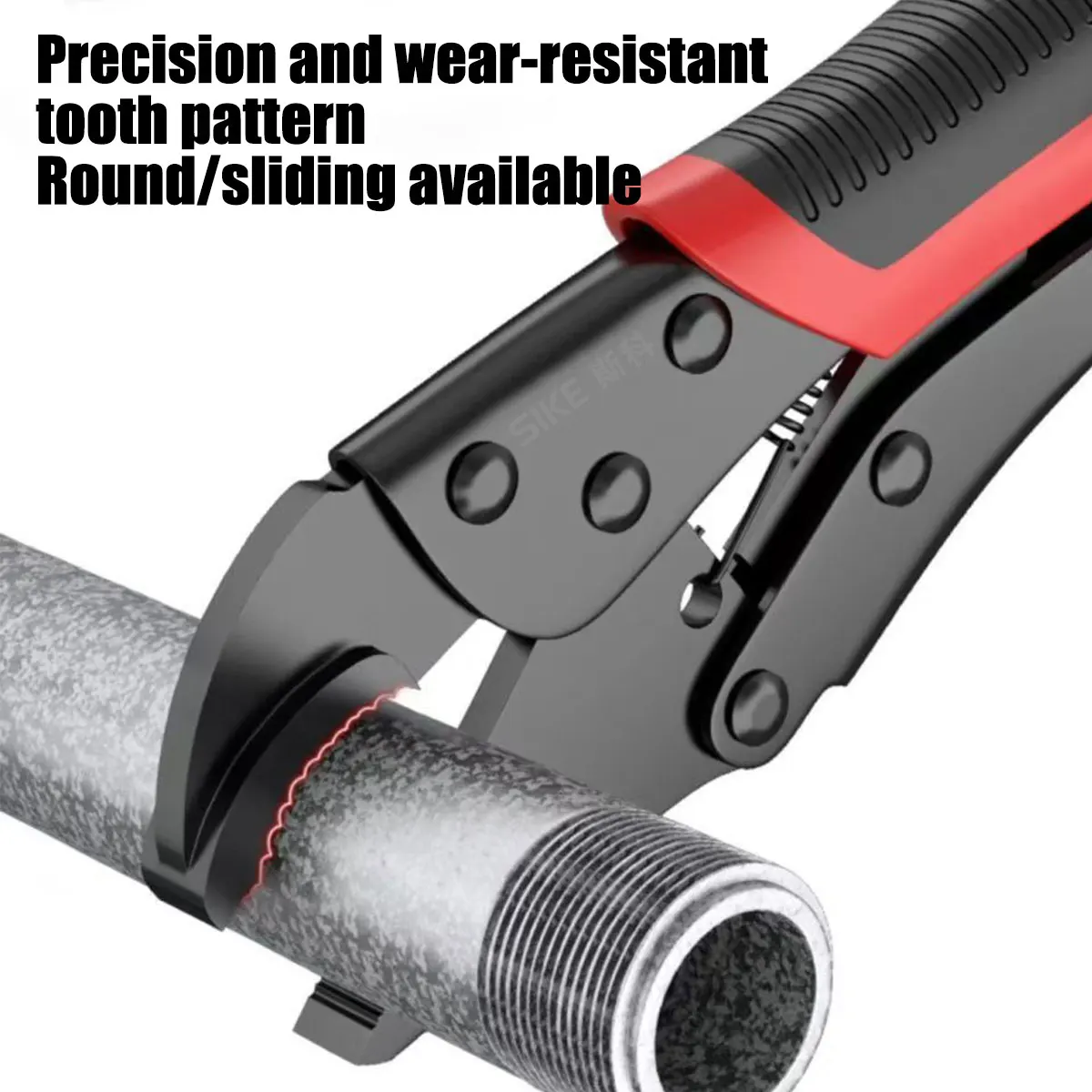 1-pack heavy-duty manual locking pliers, 10-inch electrophoresis straight and round jaw locking pliers