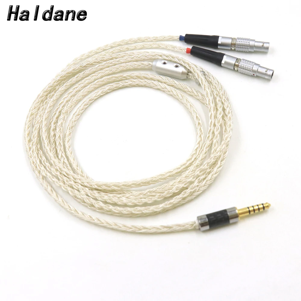 Haldane New 16 Core Silver Plated 2.5 4.4 6.5mm/4pin XLR For Focal Utopia ELEAR Upgrade Headphone Cable