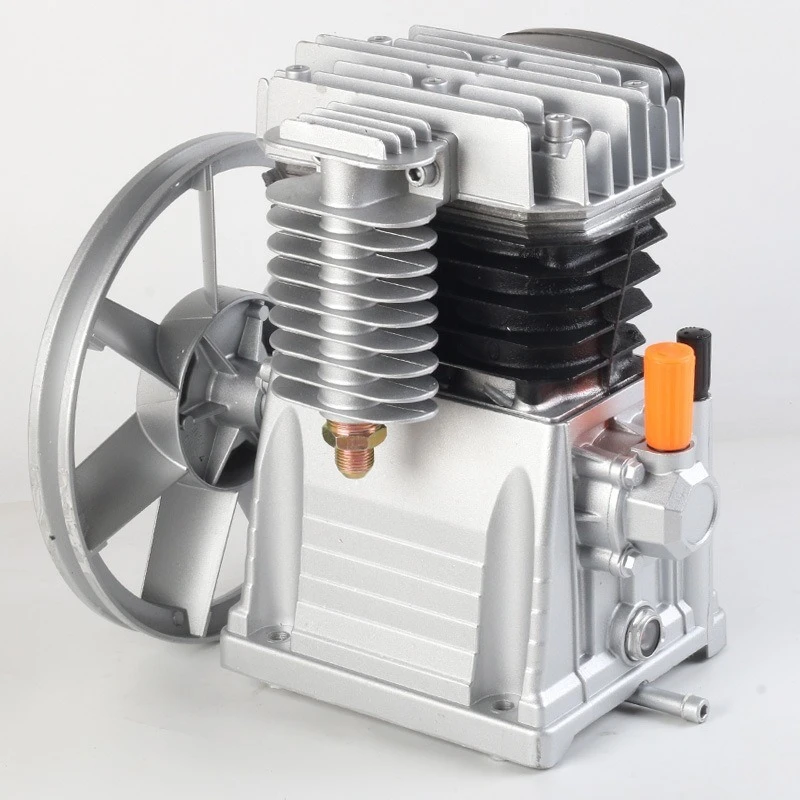 Testa del compressore d'aria italiano Guscio in alluminio Doppio cilindro 2055/265/2070 Testa della pompa 1.5kw-2hp