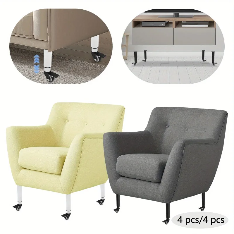 4pcs-245-360mm-adjustable-height-furniture-legs-with-lockable-caster-wheels-metal-support-feet-for-sofa-table-chair-cabinet