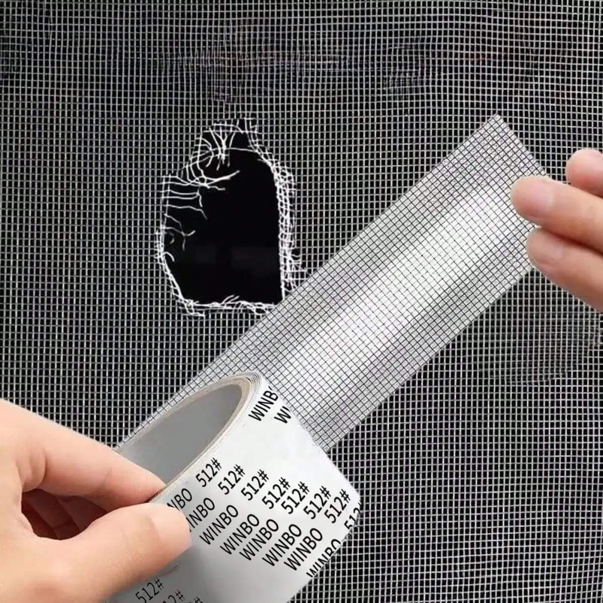 5 Pieces Self Adhesive Window Screen Repair Tape Anti Mosquito Net Patch Door Curtain Hole Subsidy Repair Mesh Tape