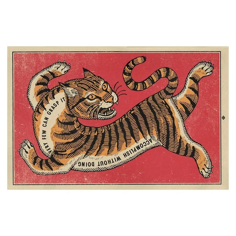 Retro Art Tiger Carpet Luxury Extra Large Living Room Decoration Carpets Comfortable Refreshing Easy Care Bedroom Elegant Rug IG