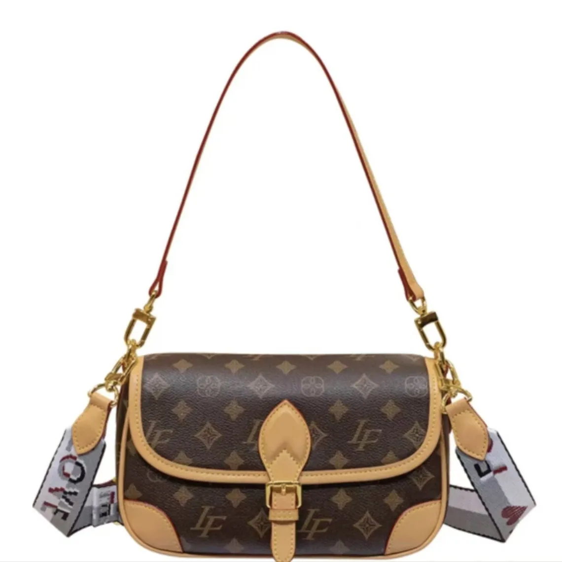 Classic Elegant Luxury Diaper Bag Unique Designer For Women Large Capacity Vintage Leather Shoulder Bag Minimalist CrossbodyTote