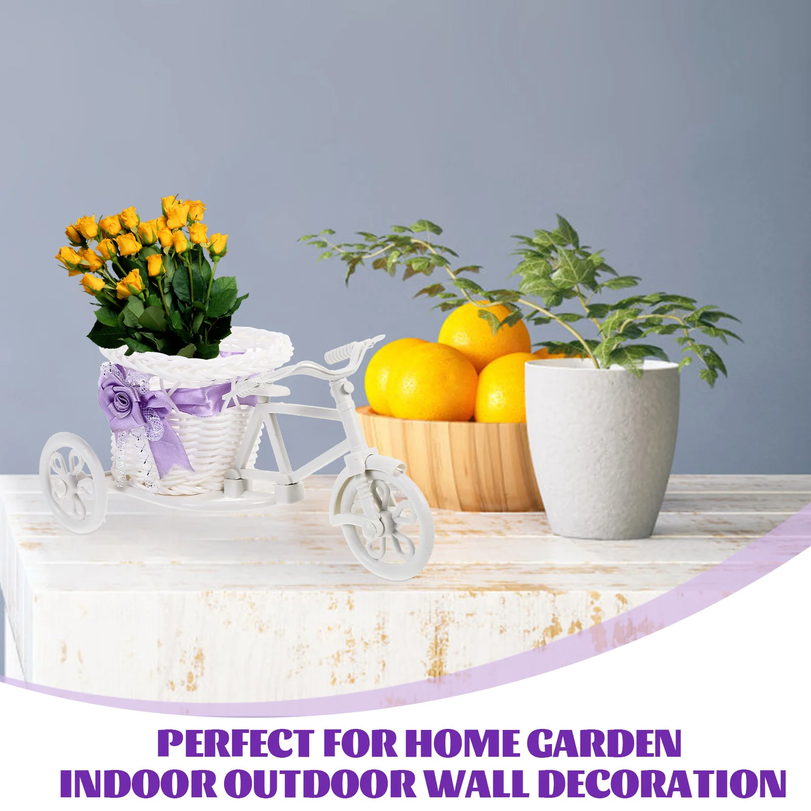 

Rattan Flower Basket Pastoral Style Waterproof Woven Craft For Home Garden Decor Indoor Outdoor Wall Hanging Storage