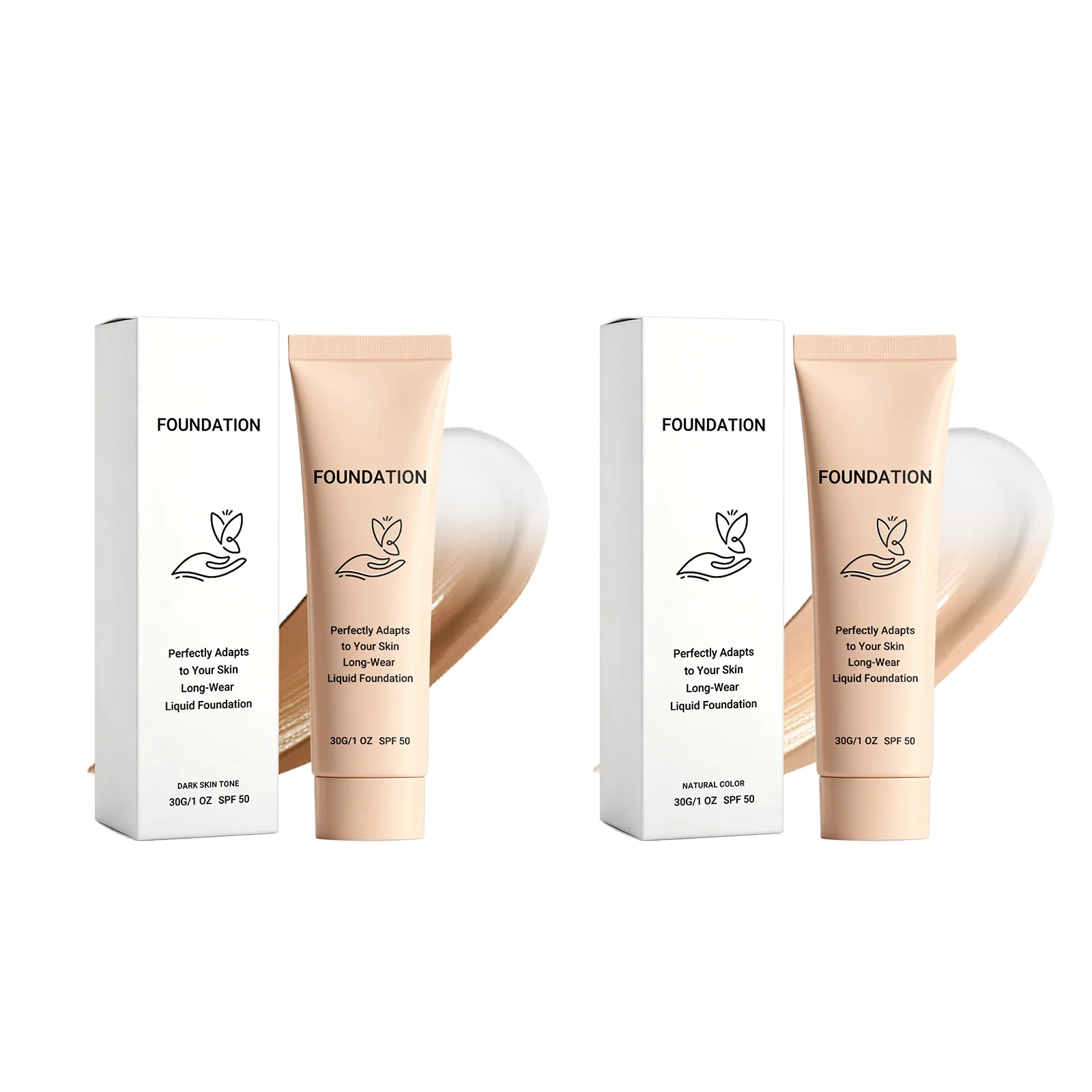 Color Changing Liquid Foundation Lightweight Texture Oil Control Lasting Moisturizing Full Coverage Even Skin Tone Base Makeup