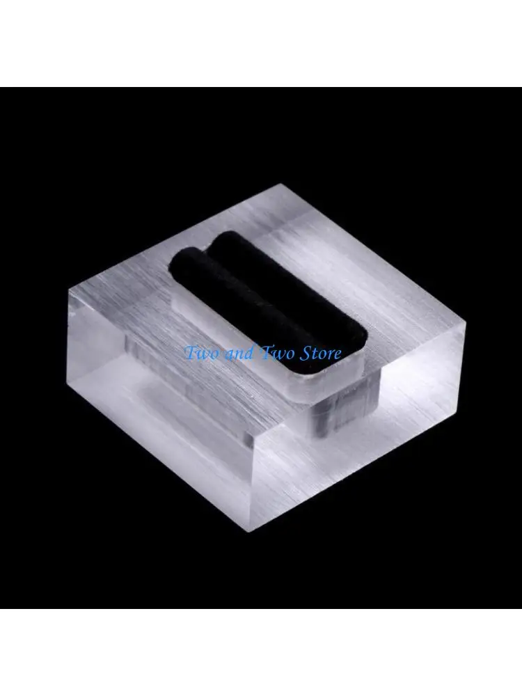 HX6F Clear Rectangle Acrylic Display Stands Clear Ring Finger Display Stand Retail Jewelry Holder for Jewelry