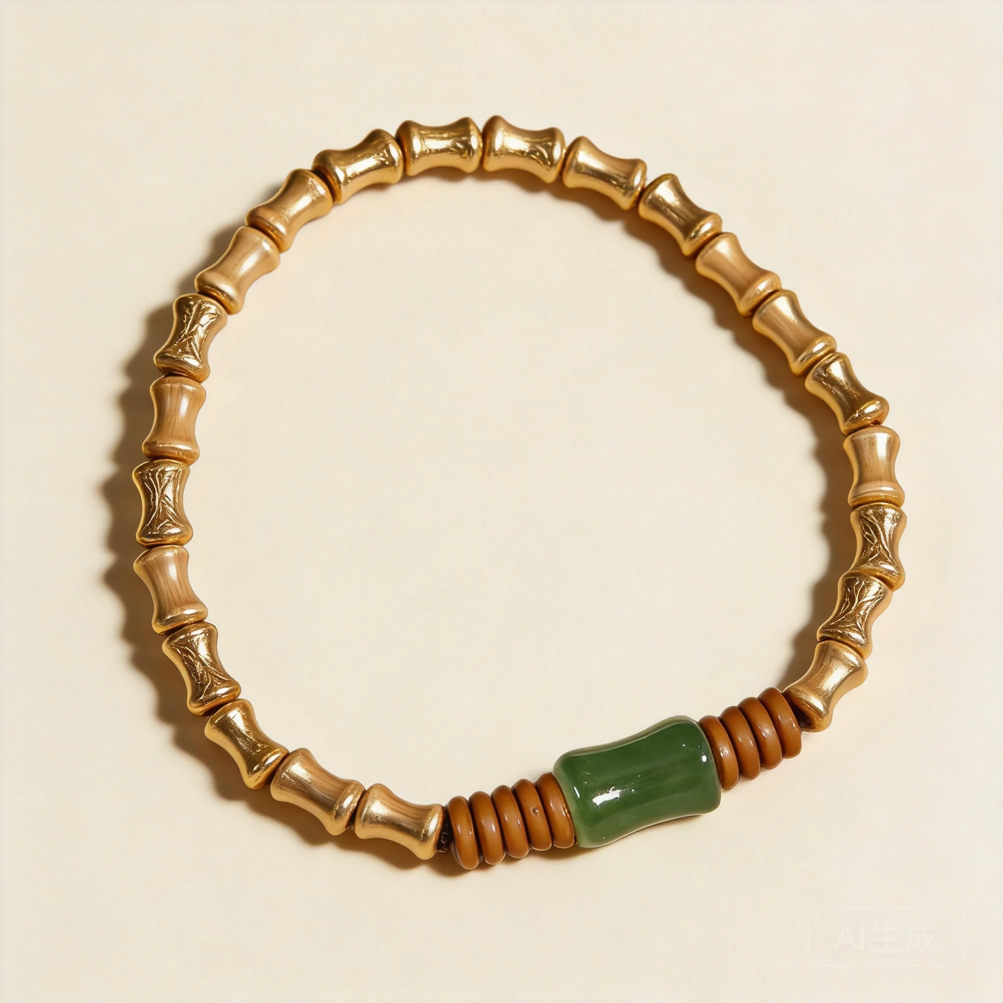 Natural Sandalwood Bamboo Joint Beaded Bracelet Chinese Style Lucky Blessing Career Progress Prayer Wooden Jewelry For Women Men
