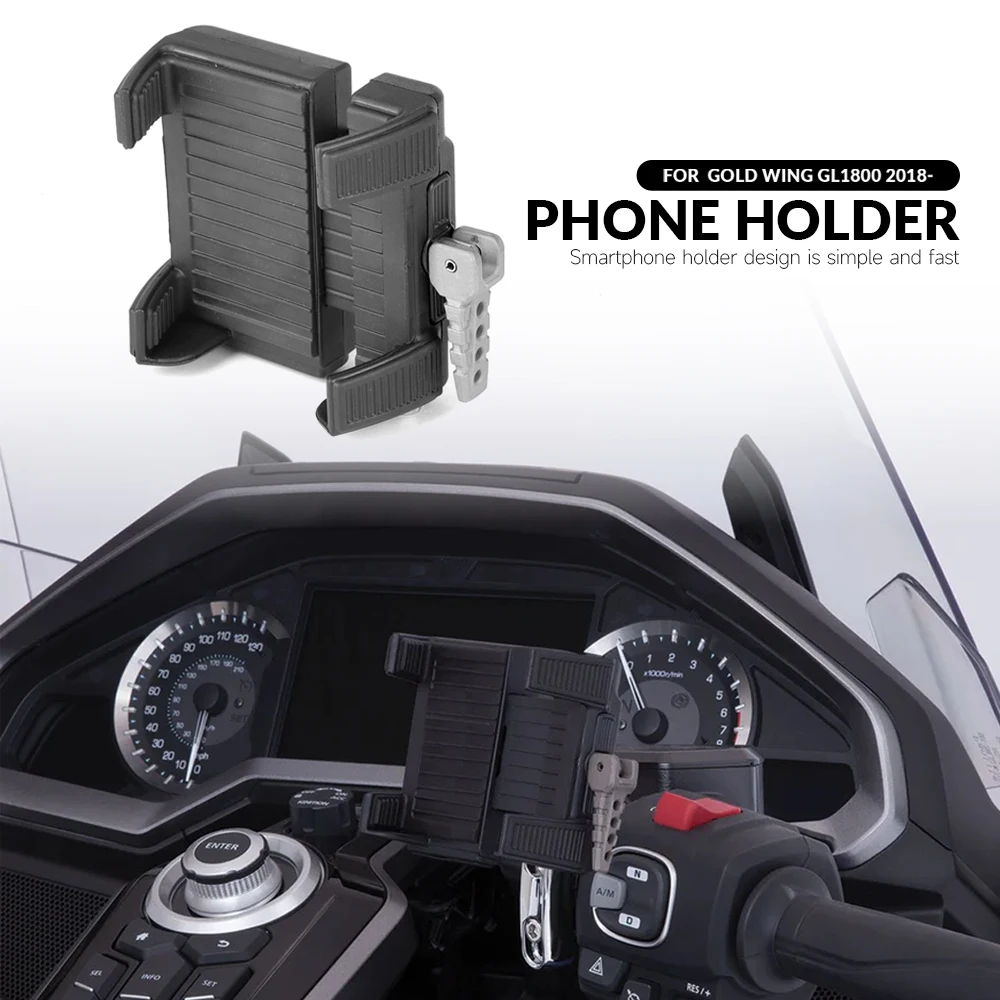 

Motorcycle Mobile Phone Mount Navigation Bracket Holder Support For Holder Gold Wing GL 1800 GL1800 F6B 2018-2021 2022 2023 2024