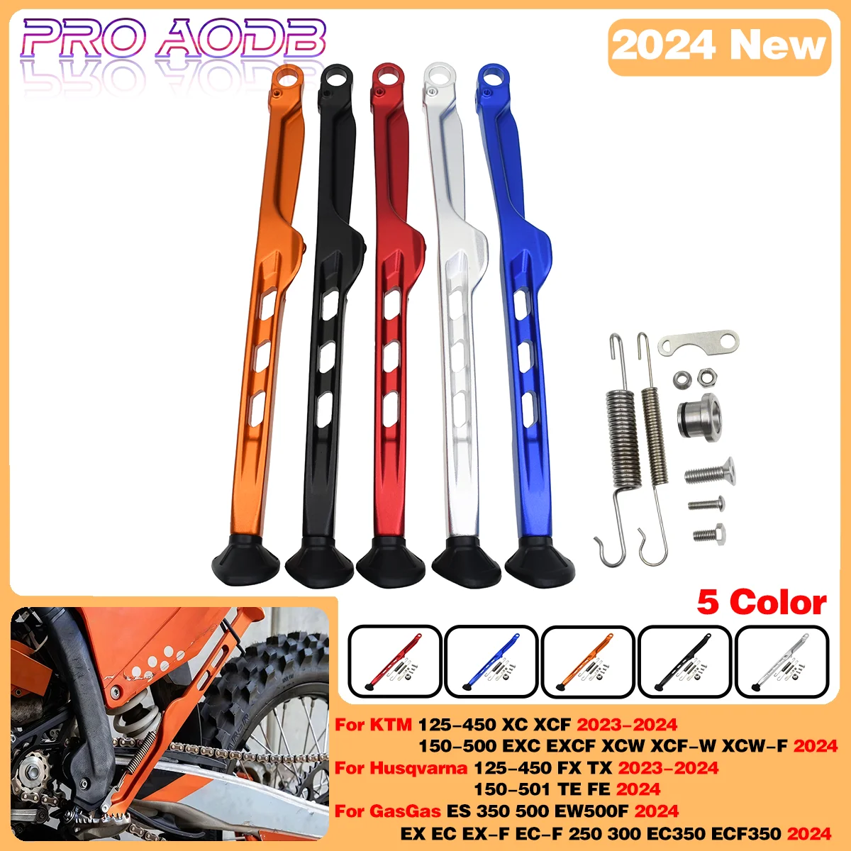 

2024 Motocros Kickstand Side Stand Kickstand Spring For KTM Husqvarna EXC EXCF XCF-W XCW-F TE FE 150 250 300 350 400 450 500 501