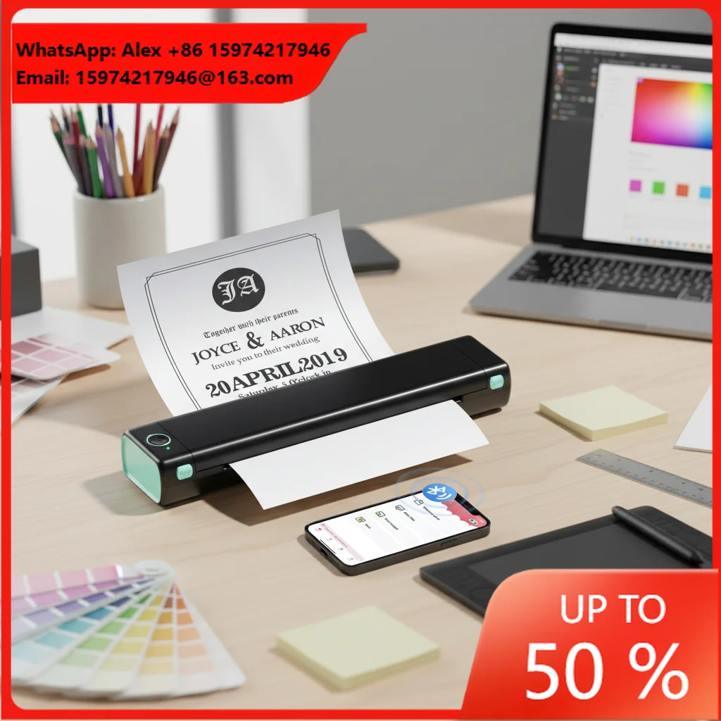 Phomemo M08F A4 Thermal Printer Good Seller's Portable Wireless Machine Mobile Document And Tattoo Sticker Printer