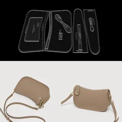 New Template Acrylic Leather Template Diy Leather Sewing Pattern Template For Dumpling Bag Women's Casual Bag