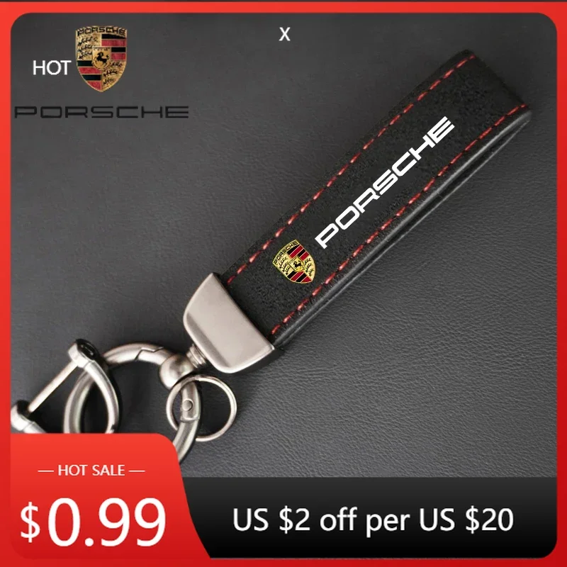 

Наклейка на автомобиль для Porsche Cayman, Cayenne, 911, Macan, кожаный брелок для ключей, подарок, держатель для автомобильных ключей, подвеска для Porsche Cayenne P