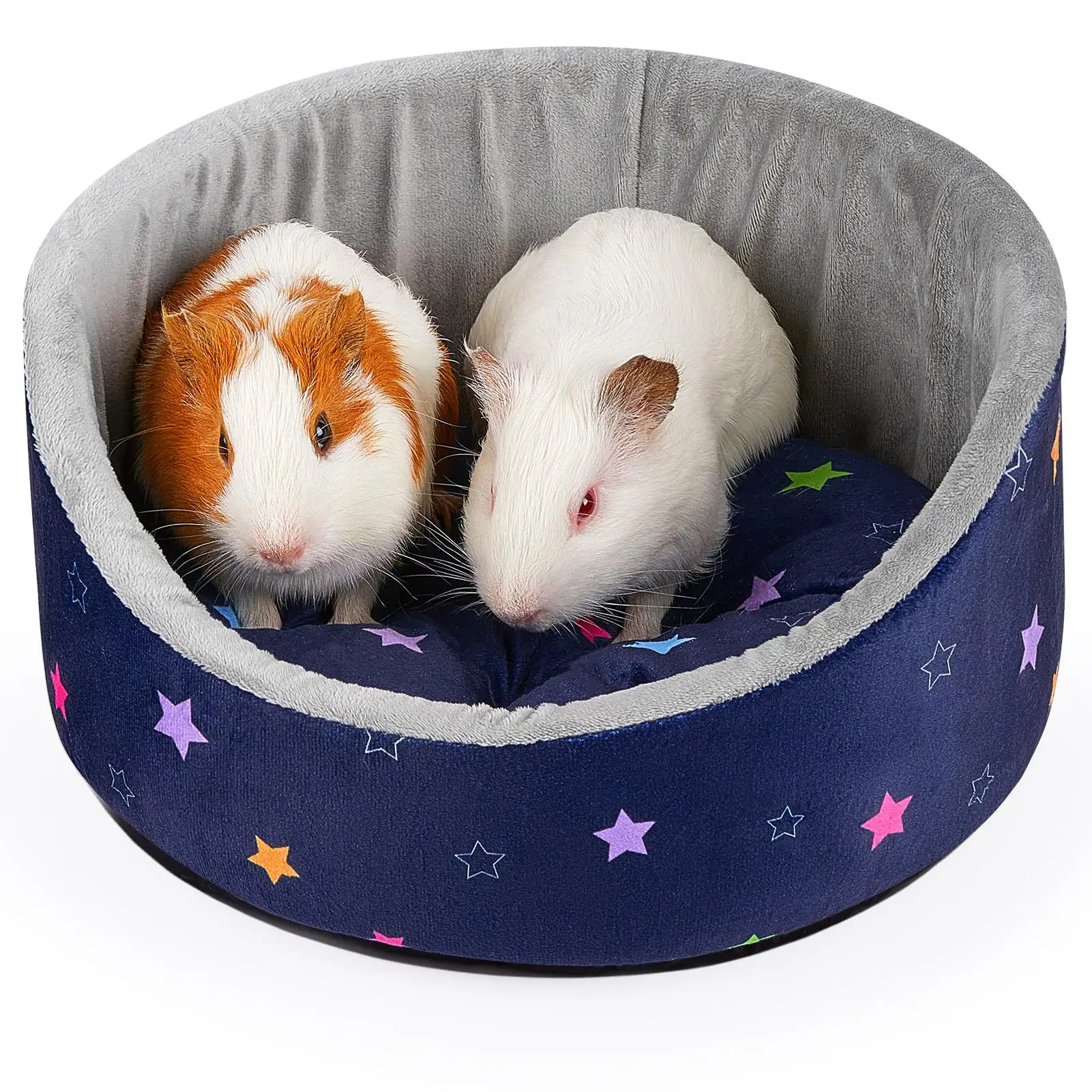 Meerschweinchen-Bett Weiches Kaninchenbett mit Dicker Abnehmbarer Matte Maschinenwaschbares Gemütliches Meerschweinchen-Haus für Hasen Rundes Schalenbett – Detail 5