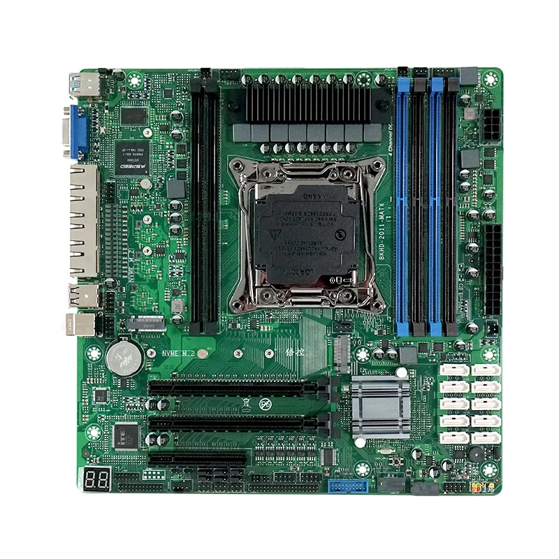 C612 Xeon E5 NAS Scheda Madre 10 SATA 4*2.5G Porta LAN LGA2011 2xM.2 4 Canali 6 * DDR4 DIMM Con Supporto PCIE E5 2680V4 PC FAI DA TE